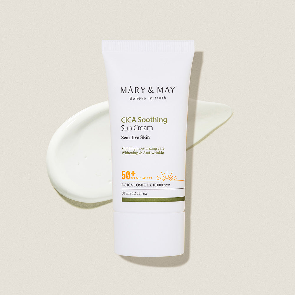 1+1 MARY&MAY CICA Soothing Sun Cream SPF50+ PA++++ - 50ml